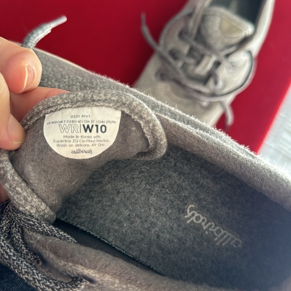 Allbirds Women's Wool Runners in dapple grey w/cream sole SZ 10 - Picture 6 of 10